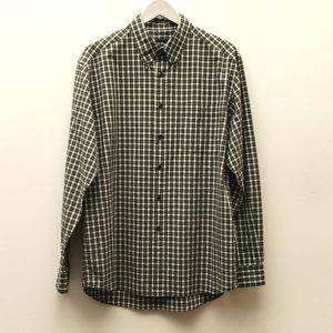 Eddie Bauer Shirt Men's Size Medium Plaid Buttoned Down Long Sleeve